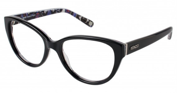 Kenzo 2231 Eyeglasses, BLACK/BLUE PTR (C03)
