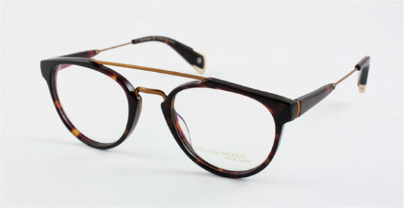 William Morris BL026 Eyeglasses, Dark Havana/ Brass Detail (C2)