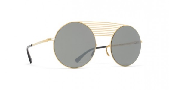 Mykita STUDIO1.2 Sunglasses, S4 GOLD - LENS: MIRROR BLACK