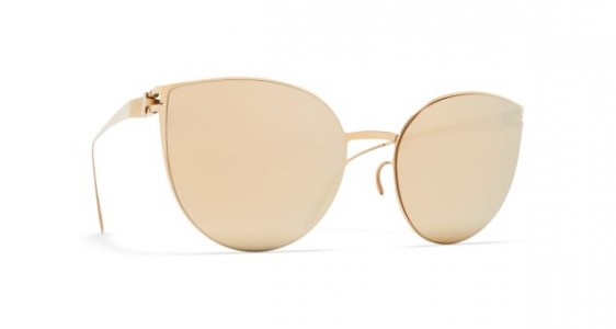 Mykita BEVERLY Sunglasses, F69 CHAMPAGNE GOLD - LENS: CHAMPAGNE GOLD
