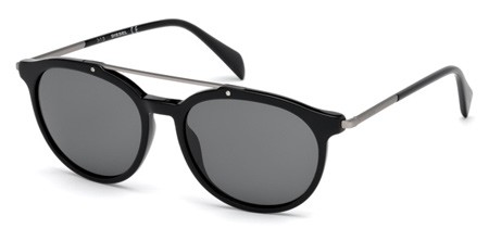 Diesel DL0188 Sunglasses, 01A - Shiny Black  / Smoke