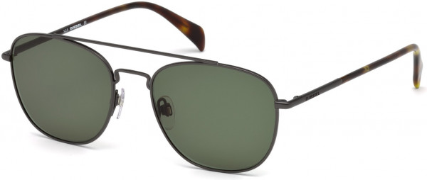 Diesel DL0194 Sunglasses, 09N - Matte Gunmetal  / Green