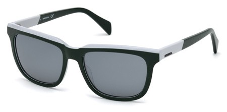 Diesel DL0224 Sunglasses, 98C - Dark Green/other / Smoke Mirror