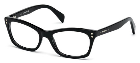 Diesel DL5073 Eyeglasses, 001 - Shiny Black