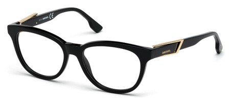 Diesel DL5112 Eyeglasses, 001 - Shiny Black