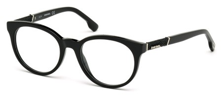 Diesel DL5156 Eyeglasses, 001 - Shiny Black