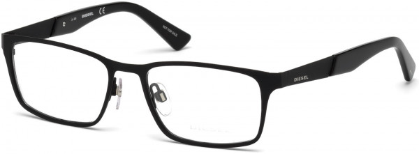 Diesel DL5234 Eyeglasses, 002 - Matte Black