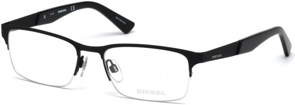 Diesel DL5235 Eyeglasses, 002 - Matte Black