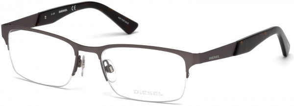 Diesel DL5235 Eyeglasses, 013 - Matte Dark Ruthenium