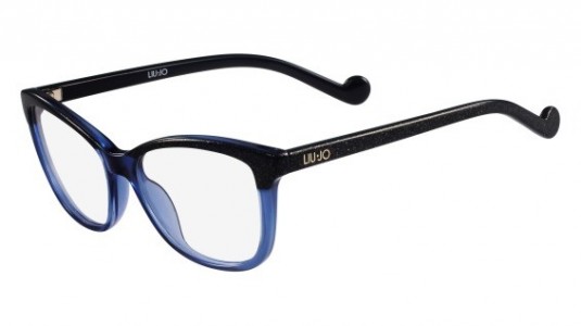 Liu Jo LJ2639 Eyeglasses, (424) BLUE W/GOLD GLITTER