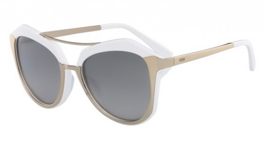 MCM MCM645S Sunglasses, (725) SHINY GOLD/WHITE