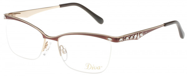 Diva Diva 5474 Eyeglasses, BROWN-GOLD (820)