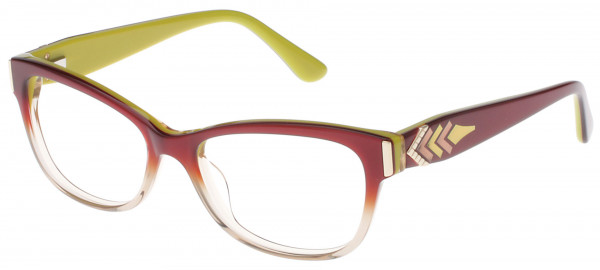 Diva Diva Trend 8104 Eyeglasses, REDBROWN-LIME GREEN (opt)