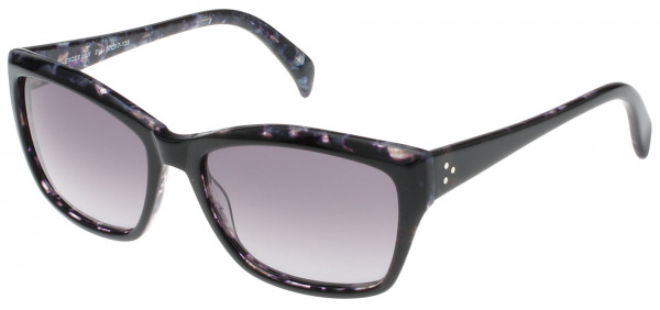 Exces Exces Lily Sunglasses, BLACK-GREY MOTTLED/GREY GRADIENT LENSES (214)