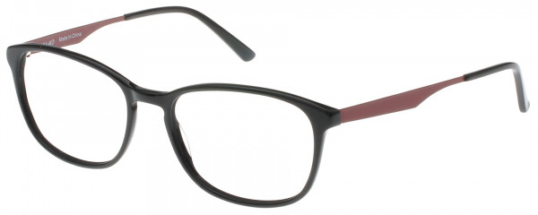 Exces Exces Slim Fit 1 Eyeglasses, SHINY BLACK-BURGUNDY (165)
