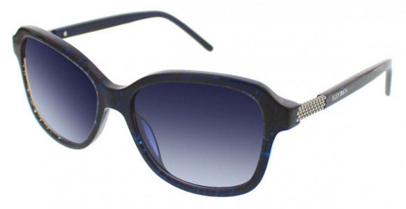 Ellen Tracy KYOTO Sunglasses, Blue Leopard