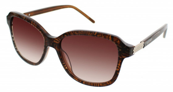 Ellen Tracy KYOTO Sunglasses, Brown Leopard