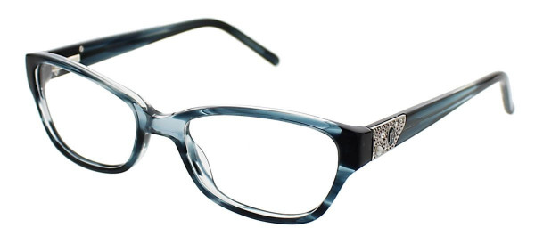 Jessica McClintock JMC 4029 Eyeglasses, Blue Horn