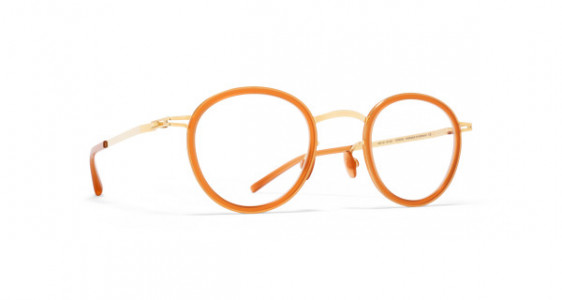 Mykita ARTO Eyeglasses, A17 GLOSSY GOLD/DARK AMBER
