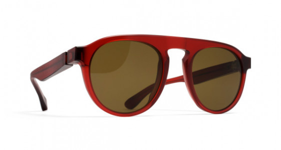 Mykita MMRAW001 Sunglasses, RAW RUBY - LENS: RAW BROWN SOLID