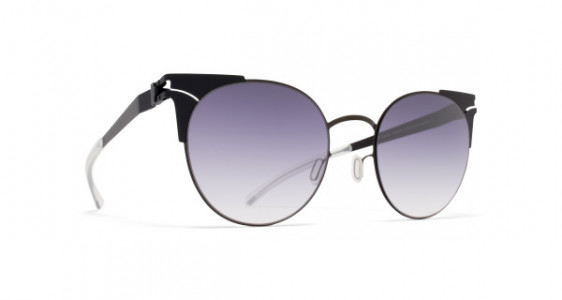 Mykita LULU Sunglasses, SHINY BLACK/BLACK - LENS: GREY GRADIENT