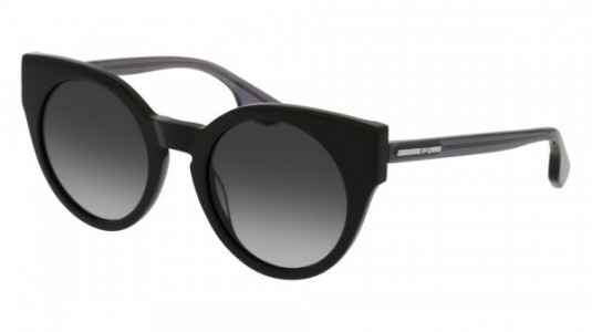 McQ MQ0074S Sunglasses, 001 - BLACK with GREY temples and GREY lenses