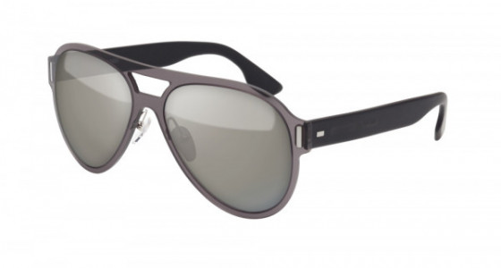 McQ MQ0022S Sunglasses, GREY with BLACK temples and SILVER lenses