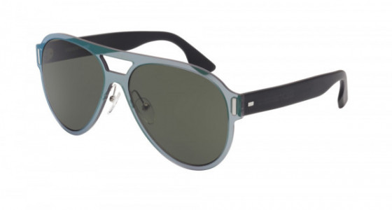 McQ MQ0022S Sunglasses, GREEN with BLACK temples and GREEN lenses