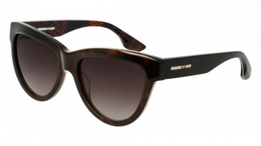 McQ MQ0043S Sunglasses, AVANA with BLACK temples and BROWN lenses