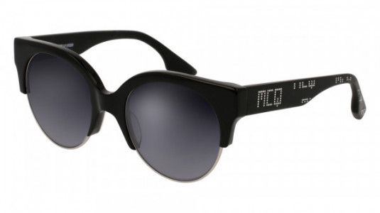 McQ MQ0048S Sunglasses, 001 - BLACK with GREY lenses