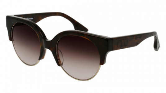 McQ MQ0048S Sunglasses, 002 - HAVANA with BROWN lenses