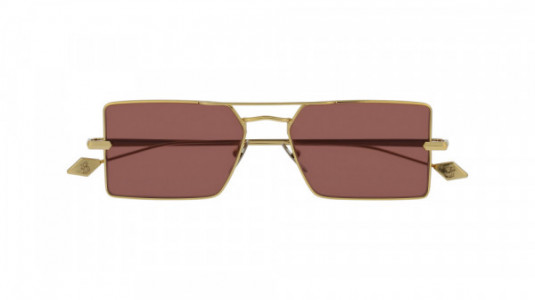 Brioni BR0023S Sunglasses, GOLD with RED lenses