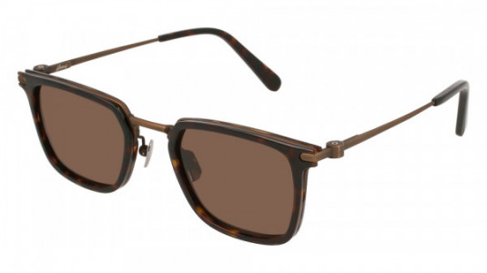 Brioni BR0010S Sunglasses, 003 - HAVANA with BRONZE temples and BROWN lenses