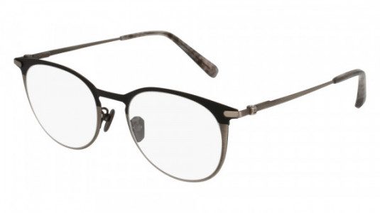 Brioni BR0012O Eyeglasses, 004 - BLACK with SILVER temples
