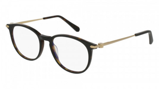 Brioni BR0015O Eyeglasses, 002 - BLACK with GOLD temples
