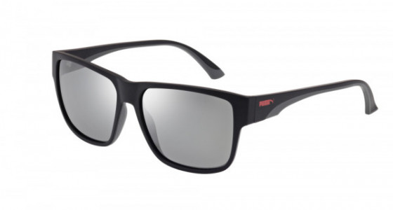 Puma PU0014S Sunglasses, 002 - BLACK with SILVER lenses
