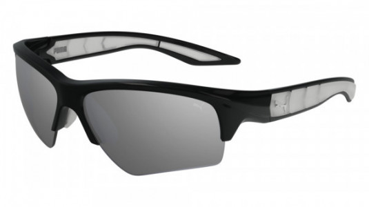 Puma PU0056S Sunglasses, 012 - BLACK with SILVER lenses