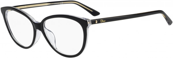 Christian Dior MONTAIGNE 33F Eyeglasses, 0TKX Black Crystal