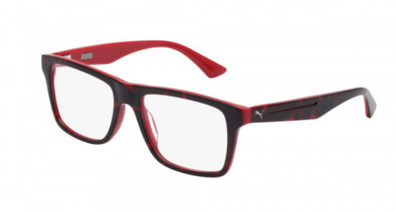 Puma PU0052O Eyeglasses, Black/Red