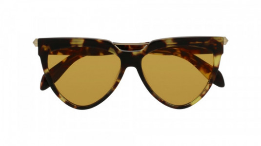 Alexander McQueen AM0087S Sunglasses, 004 - HAVANA with YELLOW lenses