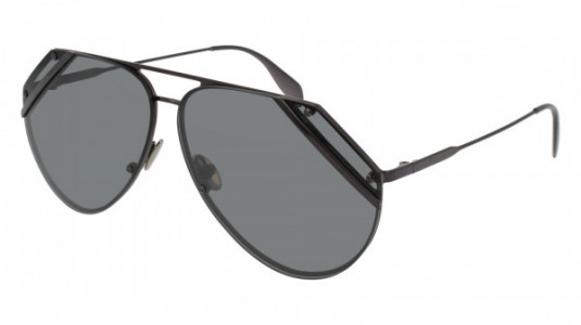 Alexander McQueen AM0092S Sunglasses, 001 - RUTHENIUM with SILVER lenses