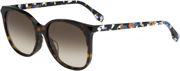 Fendi FF 0172/F/S Sunglasses, 0TTO Dark Havana Multi Color
