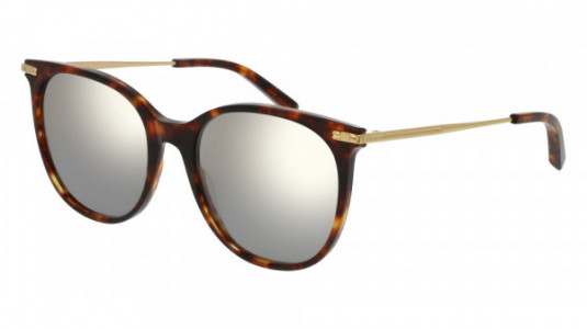 Boucheron BC0036S Sunglasses, 002 - HAVANA with GOLD temples and SILVER lenses