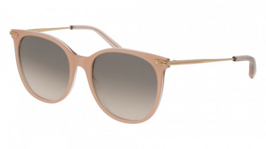 Boucheron BC0036S Sunglasses, 003 - NUDE with GOLD temples and GREY lenses