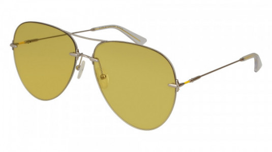 Christopher Kane CK0010S Sunglasses, 002 - SILVER with YELLOW lenses