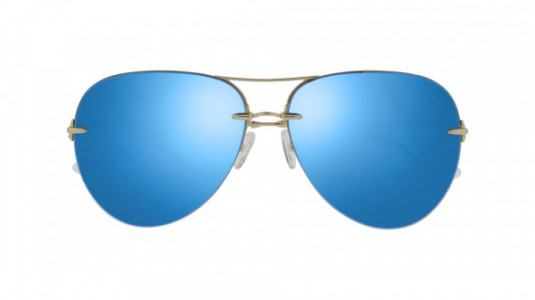 Christopher Kane CK0010S Sunglasses, 005 - GOLD with BLUE lenses