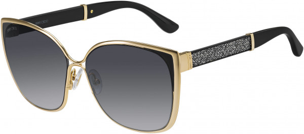 Jimmy Choo Safilo Maty/S Sunglasses, 017B Gd Black Glitter