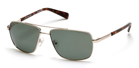 Kenneth Cole New York KC7216 Sunglasses, 32R - Gold / Green Polarized