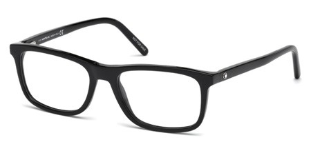 Montblanc MB0672 Eyeglasses, 001 - Shiny Black