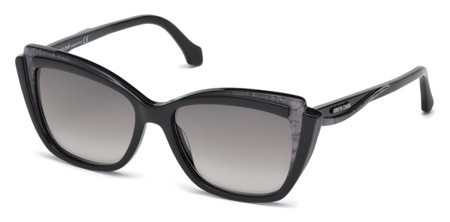 Roberto Cavalli CHIUSI Sunglasses, 05B - Black/other / Gradient Smoke